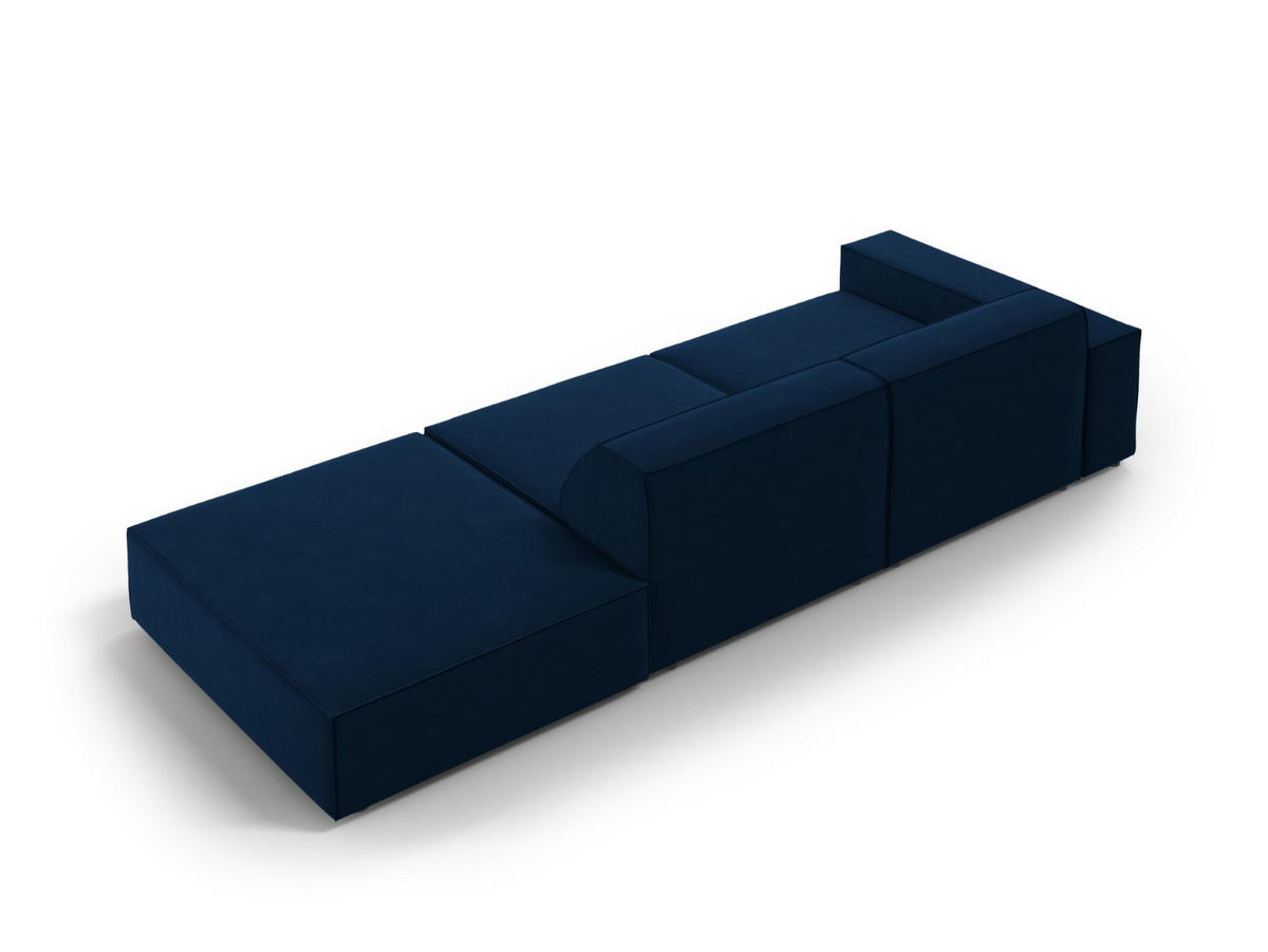 SOFA Jodie aus Samt königsblau 3 Sitzplätze - Blau, Textil (262/70/102cm) - Micadoni
