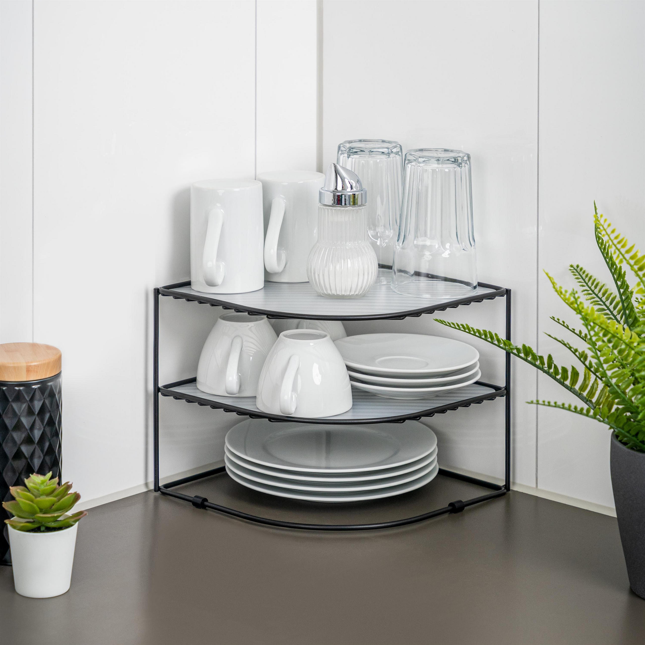 ECKREGAL, schwarz, Stahl - Schwarz, Metall (25/20/25cm) - bremermann