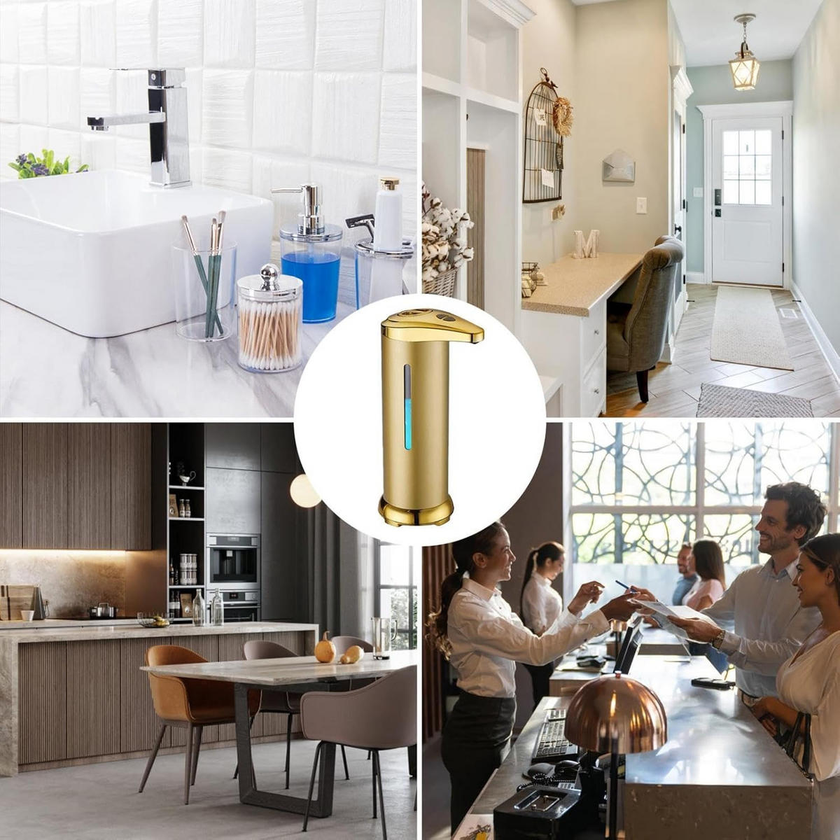 SEIFENSPENDER Automatisch Gold Elektrisch Mit Sensor Berührungslos - Goldfarben, Metall (10.8/20/10.8cm)