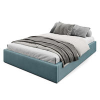 POLSTERBETT 140x200cm Bett mit Stauraum Lattenrost Meerfarbe - Blau, Holz/Holzwerkstoff (140/200cm) - Muralo