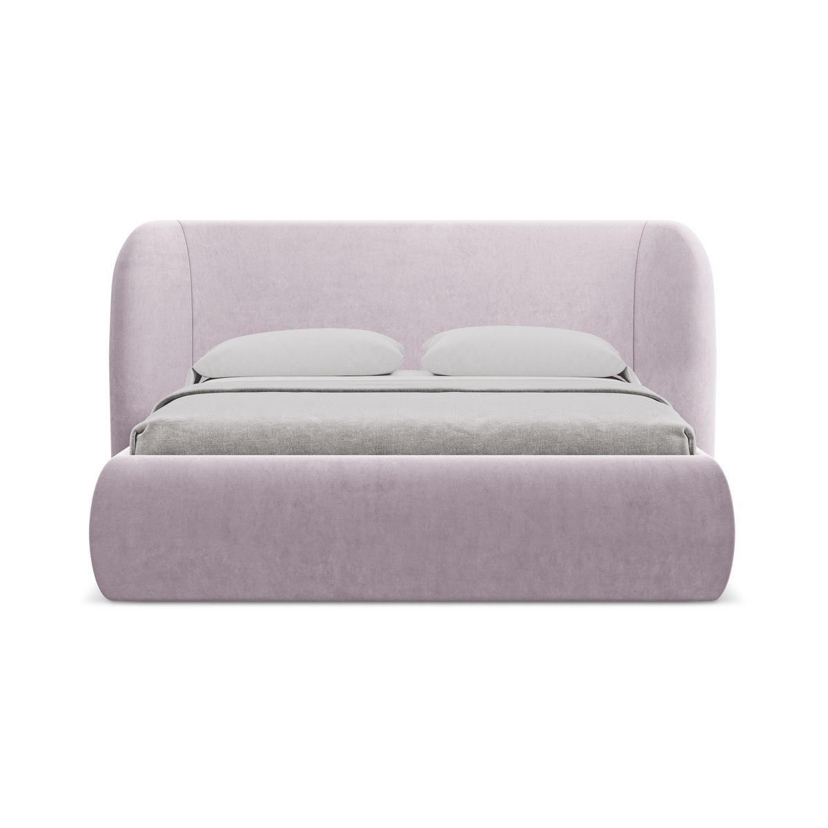 POLSTERBETT mit Bettkasten und Lattenrost 230x215 Violett - Lila/Flieder, Kunststoff/Textil (180/200cm) - Makamii