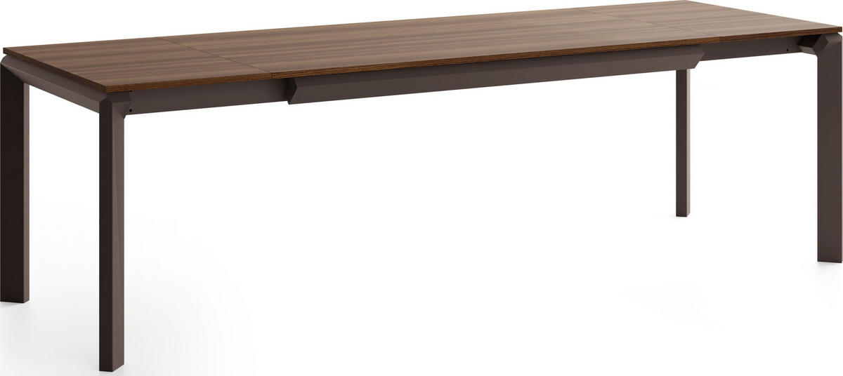 ESSTISCH Elan rechteckig ausziehbar verlängerbar mit Braunen Metallbeinen, Walnuss Braun 180-270/90/76 cm - Walnussfarben/Braun, Holzwerkstoff/Metall (90/270/76cm) - WFL GROUP