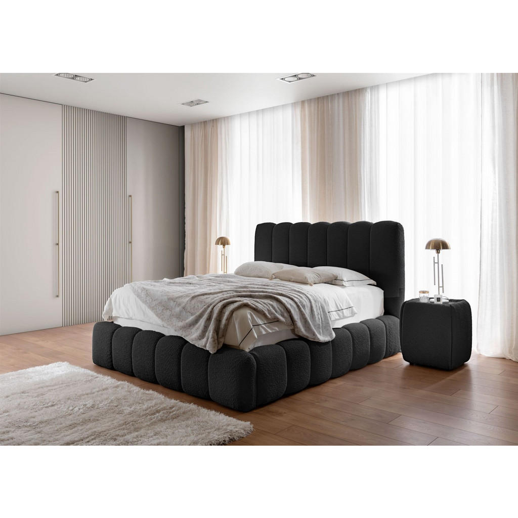 Thumbnail - Fun Möbel Polsterbett, Schwarz, Textil, 120x200 cm, Schlafzimmer, Betten, Polsterbetten