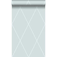 TAPETE Karomuster 53 cm x 10.05 m - Türkis, Papier (53/1000cm) - Origin Wallcoverings