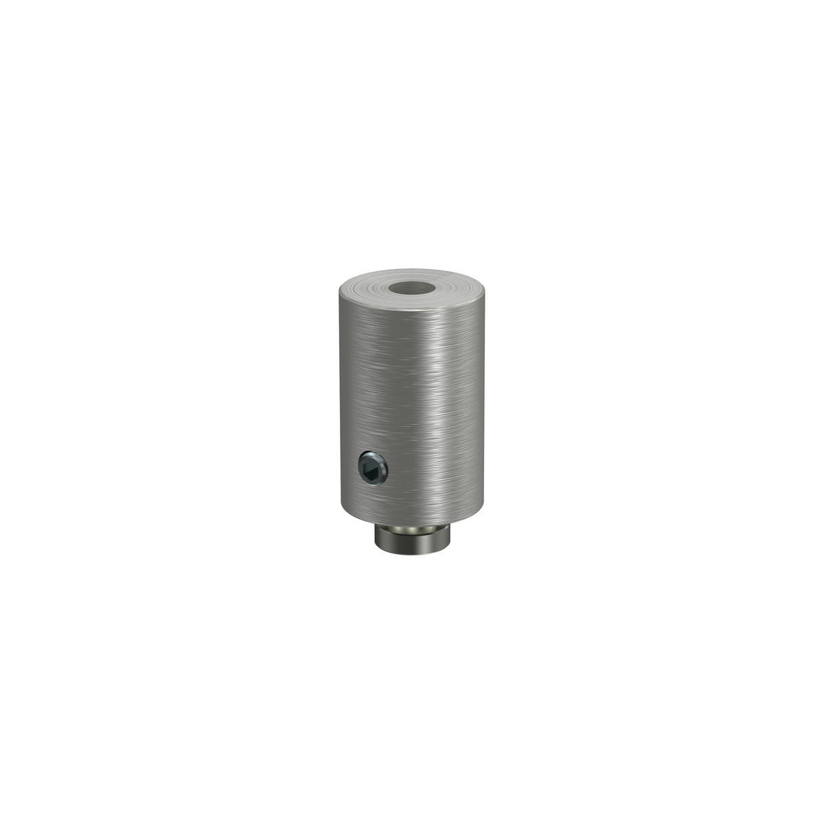 DECKENTRÄGER FÜR INNENLAUFSTANGEN 20 mm Ø, Sonius 1-läufig, Edelstahl-Optik, Packung 2 Stück - Edelstahlfarben, Metall (1.6/3/1.6cm) - INTERDECO