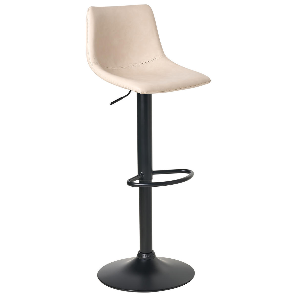 BARHOCKERN 2er-Set Hellbeige Lebrija - Beige/Schwarz, Kunststoff (39/98/44cm) - Beliani