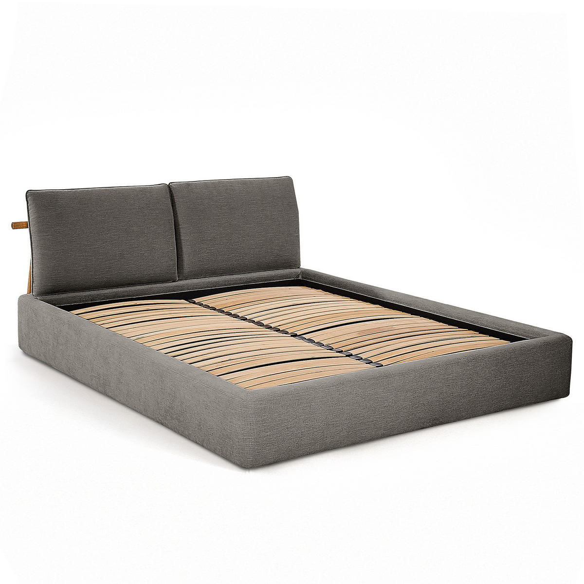 POLSTERBETT - Dunkelgrau, Textil (160/200cm) - home24