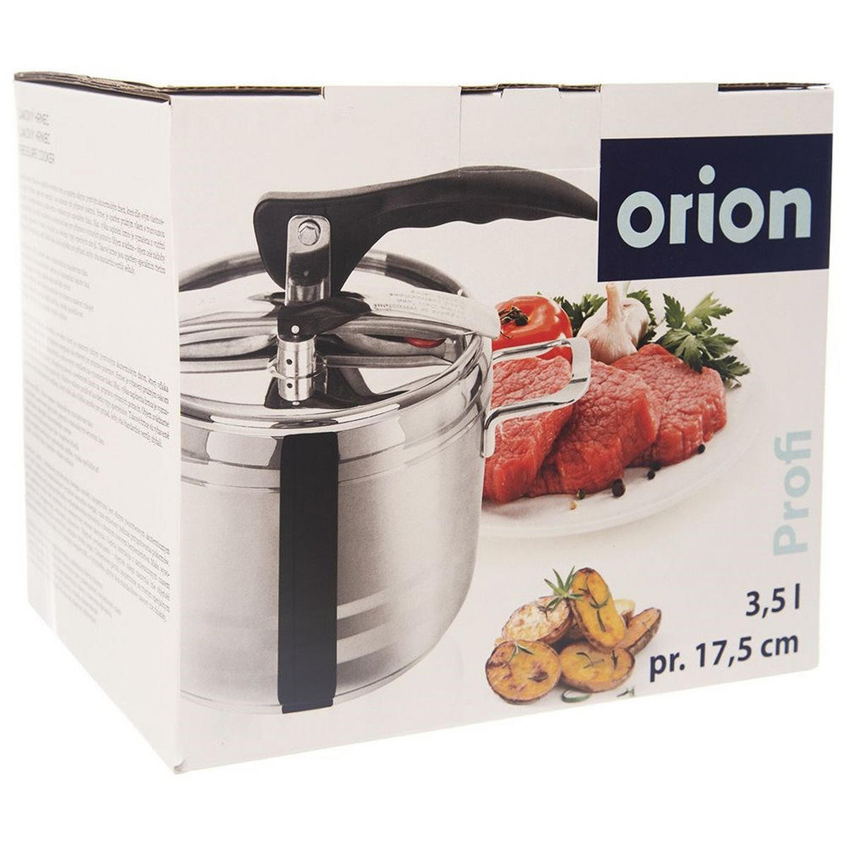 SCHNELLKOCHTOPF Profi hoch silber - Silberfarben, Metall (3.5L) - Orion 