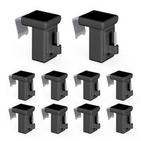 KLEMMTRÄGER für Vitragestangen 20er Pack - Anthrazit, Kunststoff (2/4/4cm) - Bestlivings