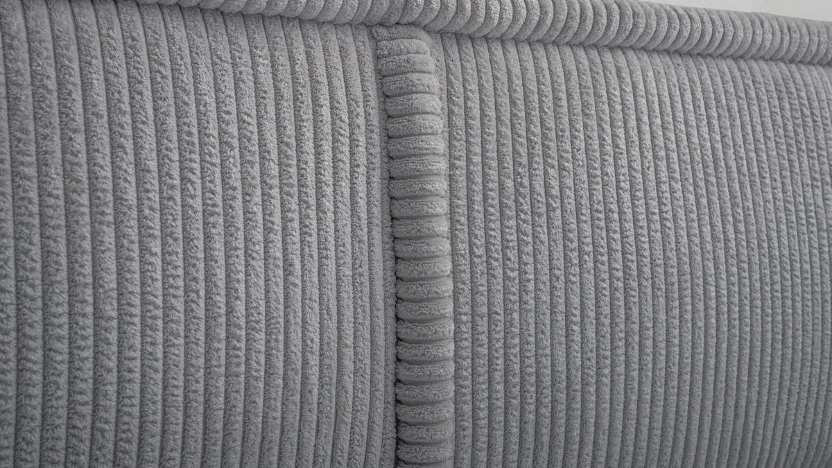 ČALOUNĚNÁ POSTEL Cordo Olivový manšestr 180x200 cm - černá/světle šedá, textil/plast (180/200cm) - Selsey