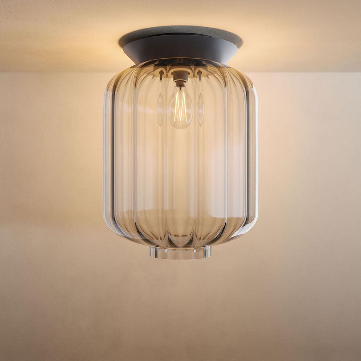 DECKENLEUCHTE Velo Klar Ø 20cm - Klar, Glas (20/20/23cm) - s.luce