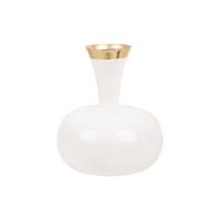 VASE Yara Groot Weiß 25/25/29 cm - Weiß, Metall (29cm) - Present Time