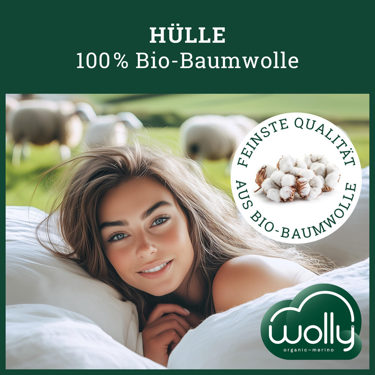 WINTERBETTDECKE MERINOWOLLE Schurwolle warm - Weiß, Naturmaterialien/Textil (240/220cm) - wolly