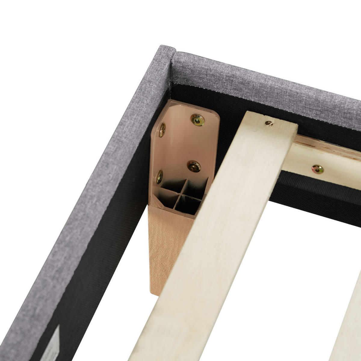 POLSTERBETT mit Lattenrost 140/200 cm in Grau - Grau, Textil (140/200cm) - Homestyle4u