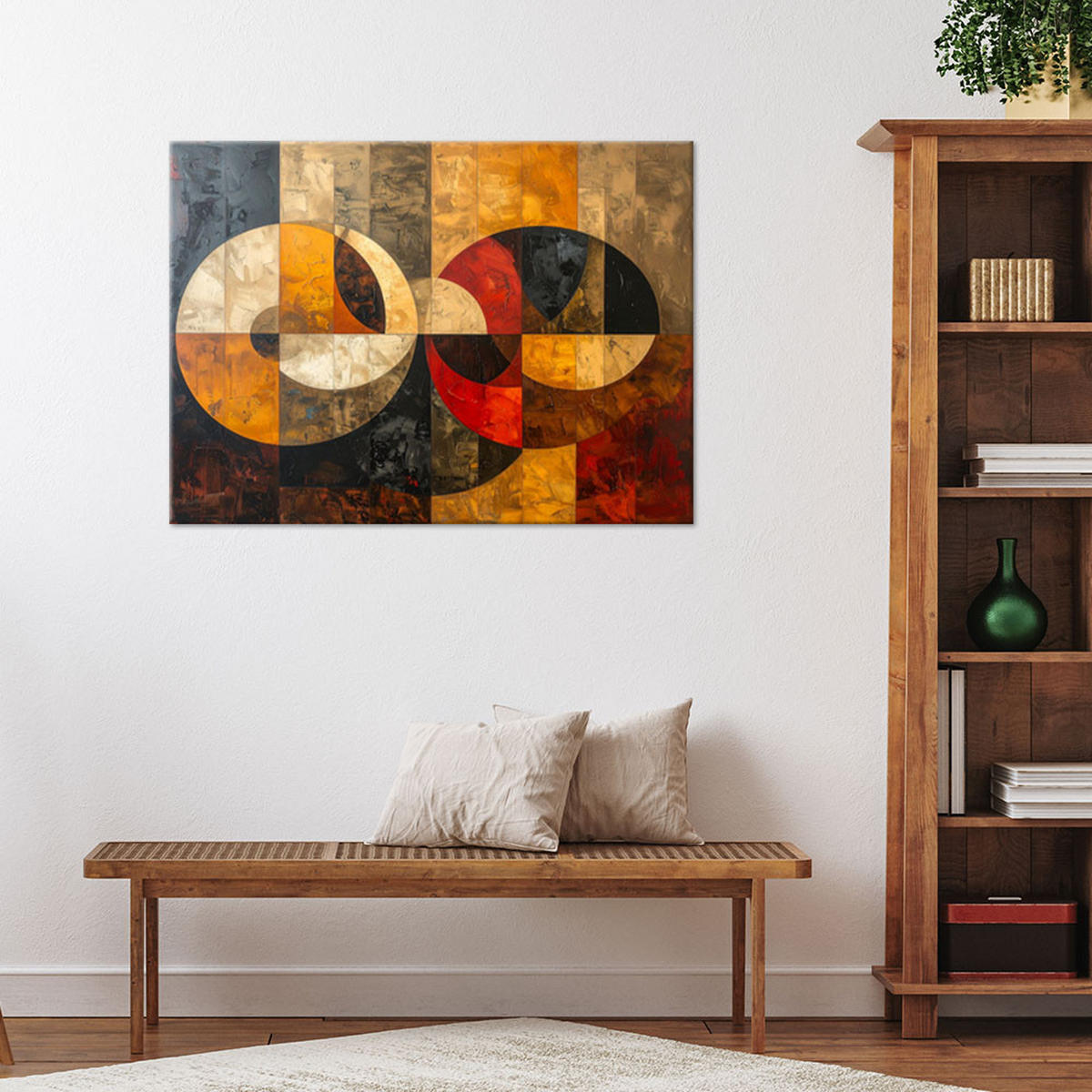 LEINWANDBILD Abstraktion 120x80cm - Braun, Textil (120/80cm) - Feeby