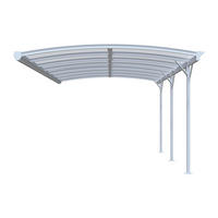 FREISTEHENDES Carport - 1 Person - plastik - weiß Baresa - Weiß, Kunststoff/Metall (370/210/370cm) - Vente-Unique