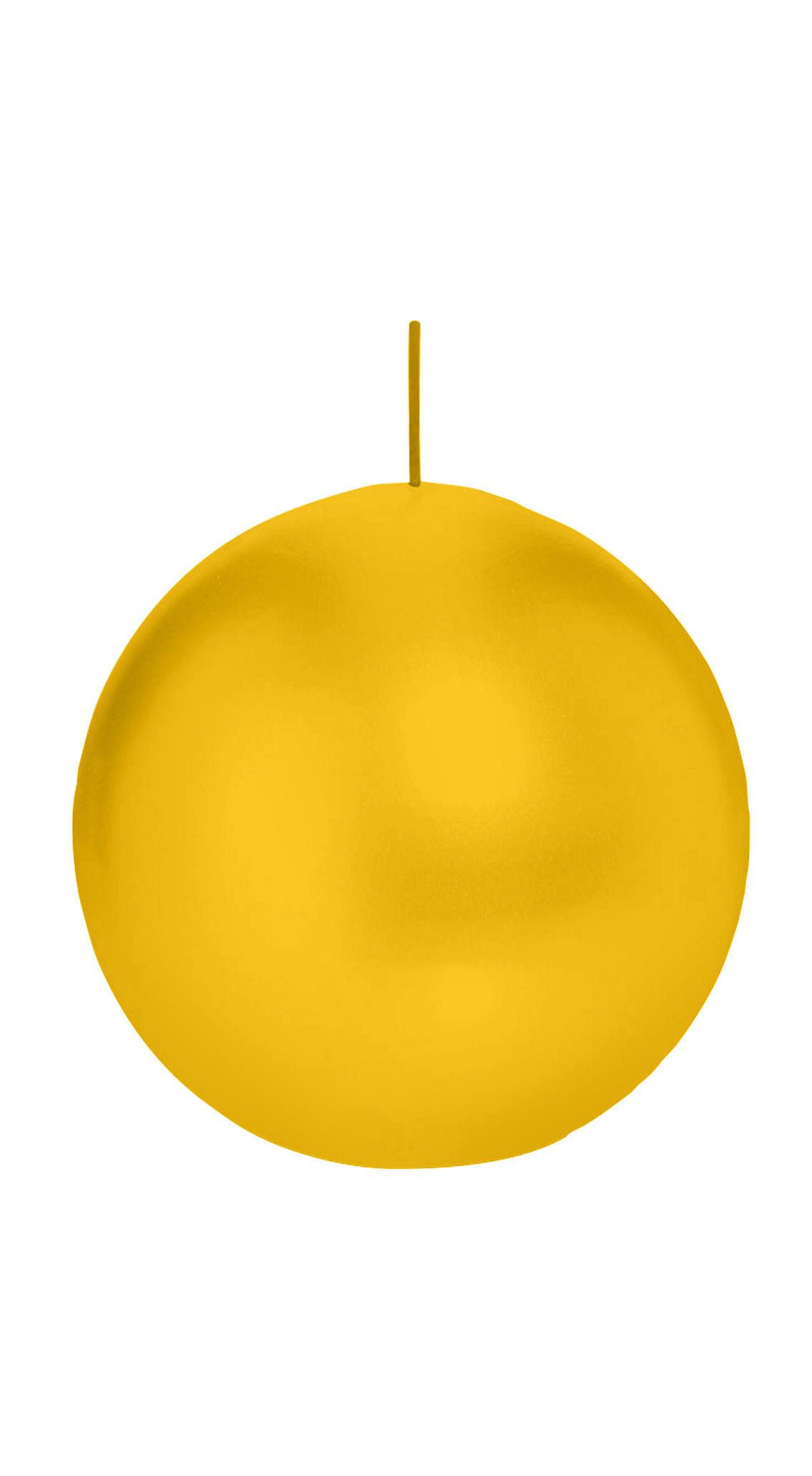 KUGELKERZEN Dotter Gelb Ø 100 mm, 6 Stück - Gelb, Paraffin (10/10/10cm) - Wiedemann Kerzen