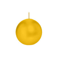 KUGELKERZEN Dotter Gelb Ø 100 mm, 6 Stück - Gelb, Paraffin (10/10/10cm) - Wiedemann Kerzen