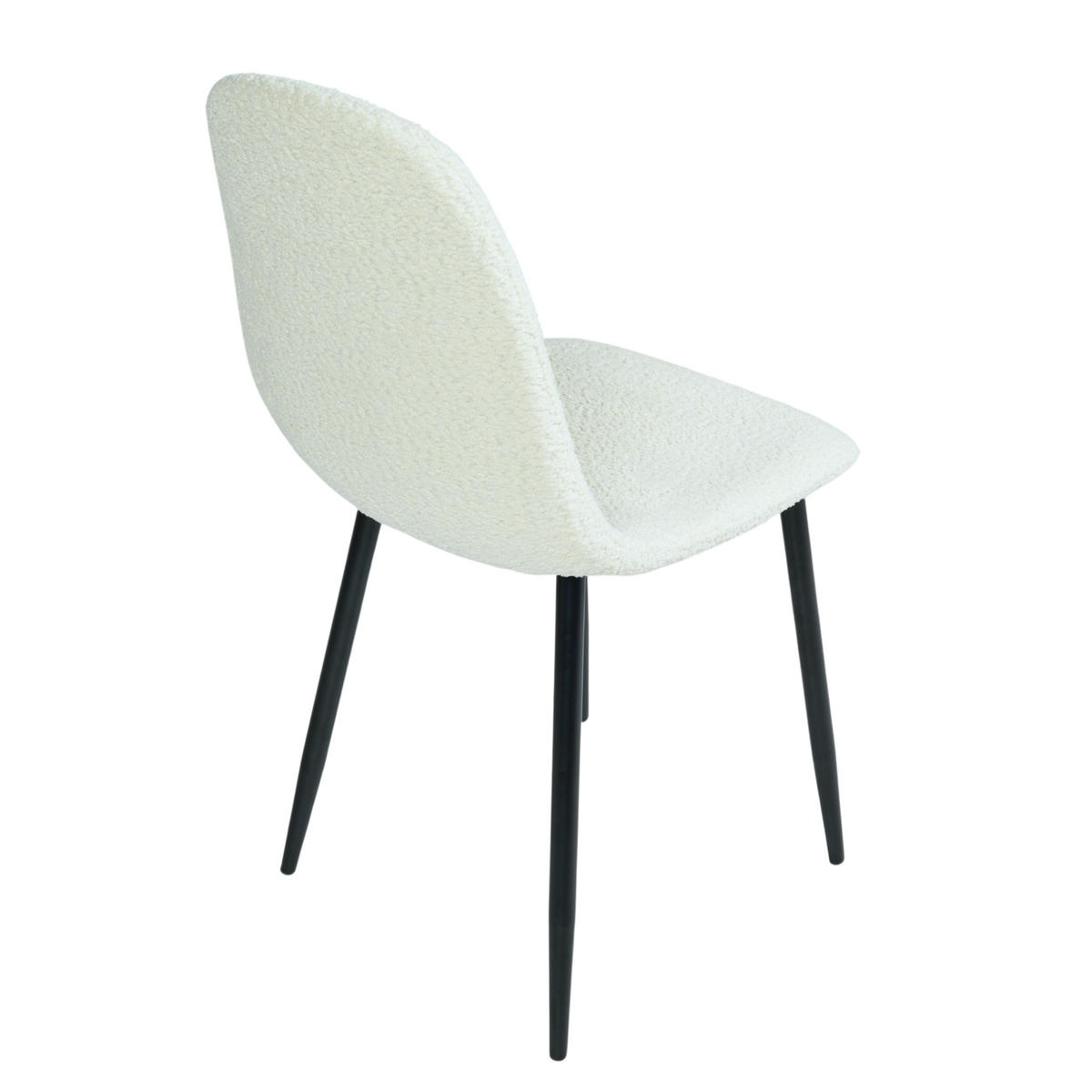 STUHL-SET 4 Stück in Eisen Webstoff Beige - Beige/Schwarz, Holzwerkstoff/Textil (41/85/42cm) - Urban Meuble