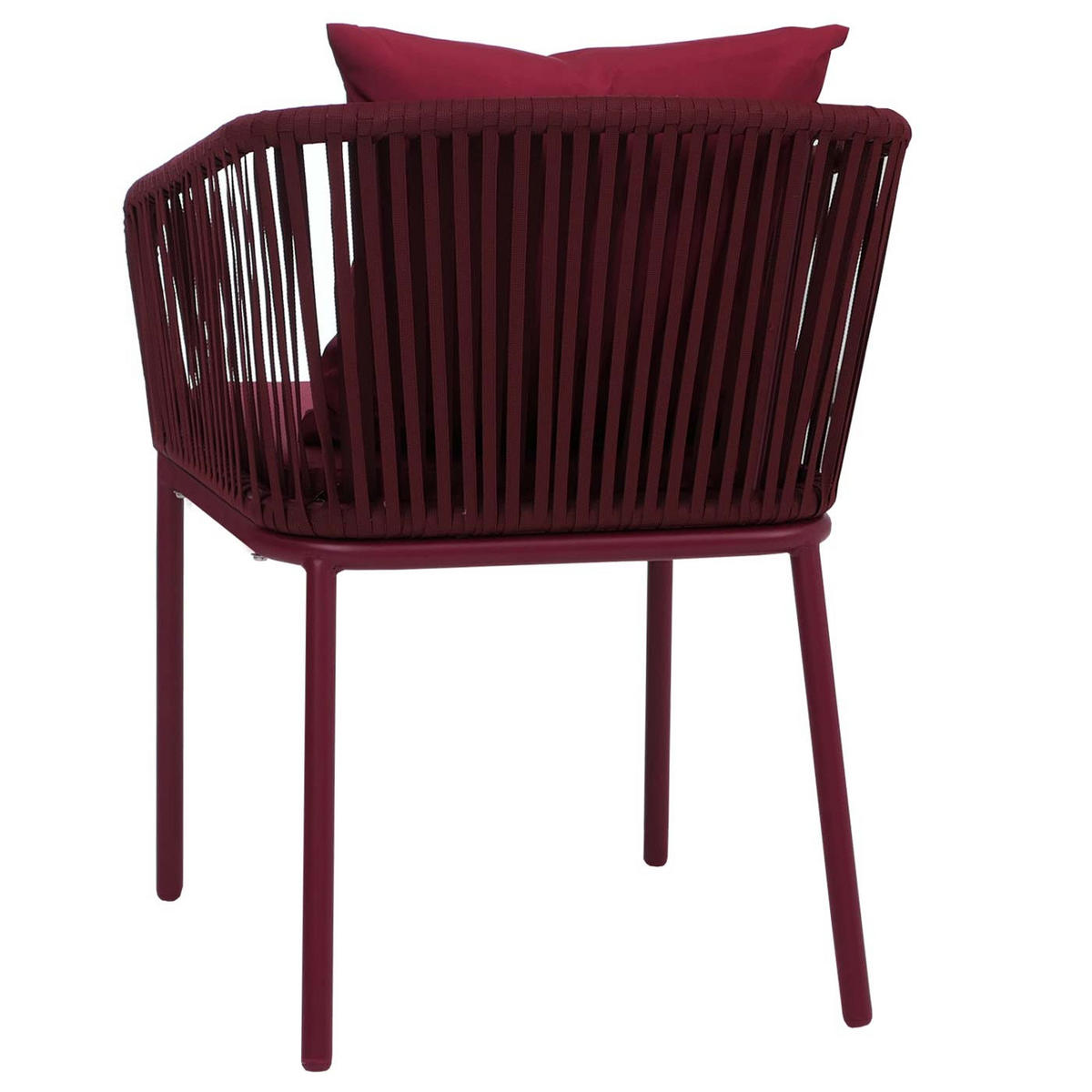 GARTENSTUHL 2er-Set 75x55x55cm Bordeaux - Bordeaux, Metall (55/75/55cm) - PROREGAL