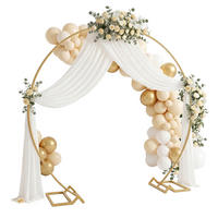 DEKOBOGEN Gold rund Stahl - Goldfarben, Metall (240/210/40cm) - Relaxdays
