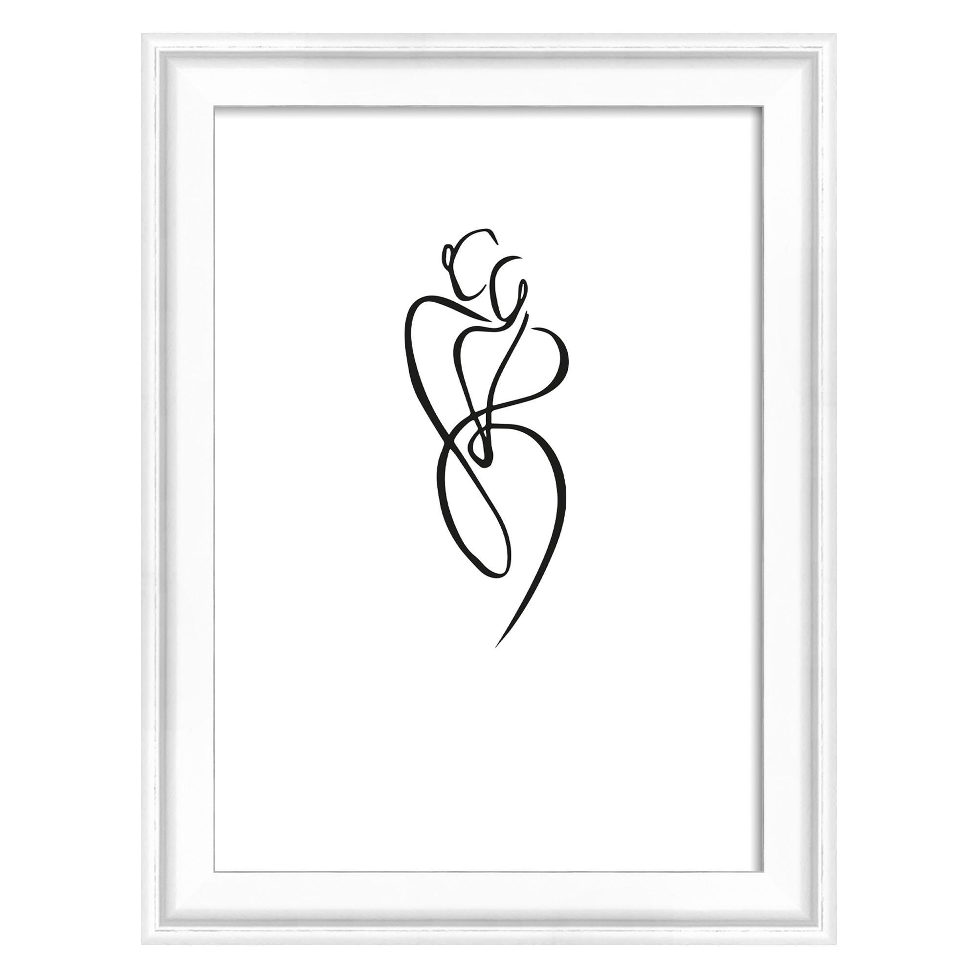 BILDERRAHMEN Silhouette Holzrahmen, 10x15 cm, Weiss - Weiß, Holzwerkstoff (11.2/16.2/2cm) - walther design