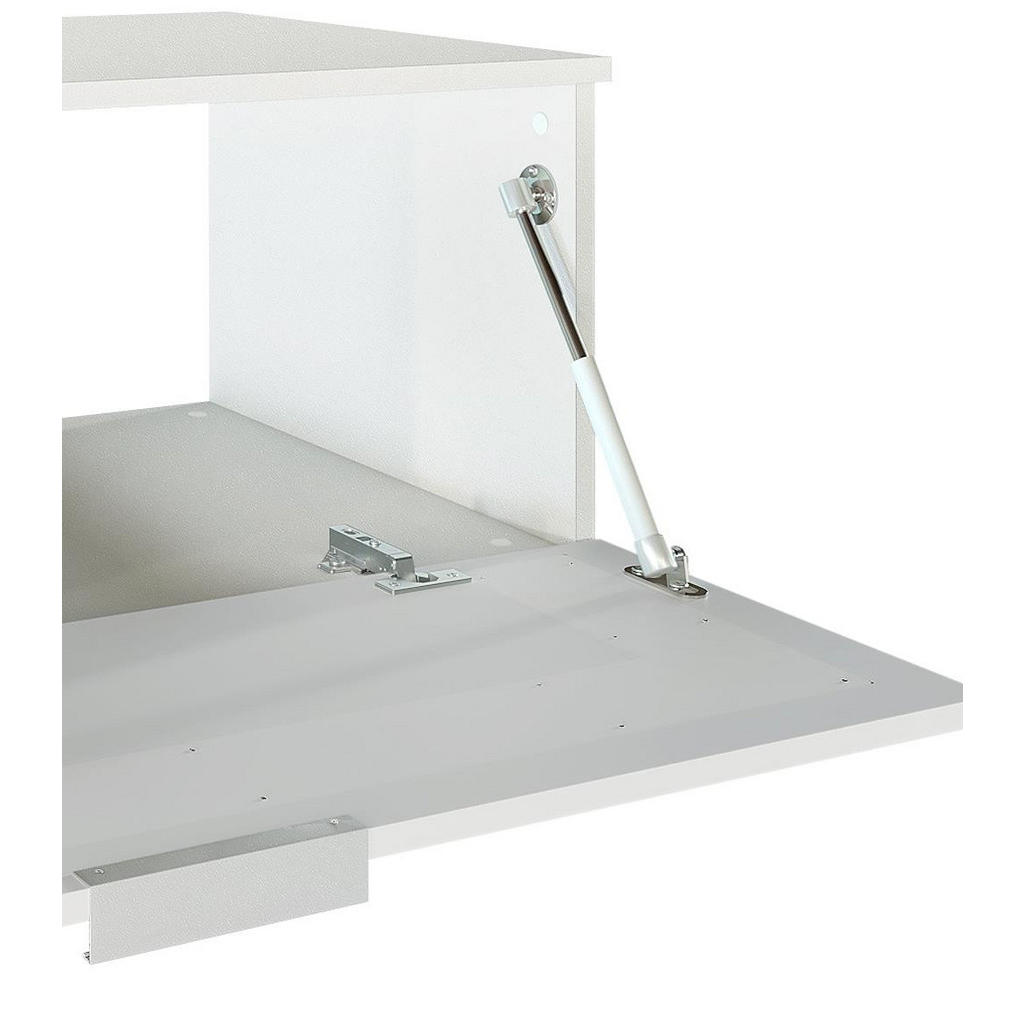 Thumbnail - Vladon Waschbeckenunterschrank, Weiß Hochglanz, Holzwerkstoff, 96x36x51 cm, Badezimmer, Badezimmerschränke, Waschbeckenu...