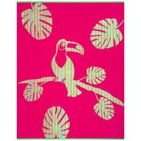 STRANDTUCH aus Veloursfrottee Jacquard Rosa 140x180 400g/m² - Cadix - Pink, Textil (140/180cm) - LE COMPTOIR DE LA PLAGE
