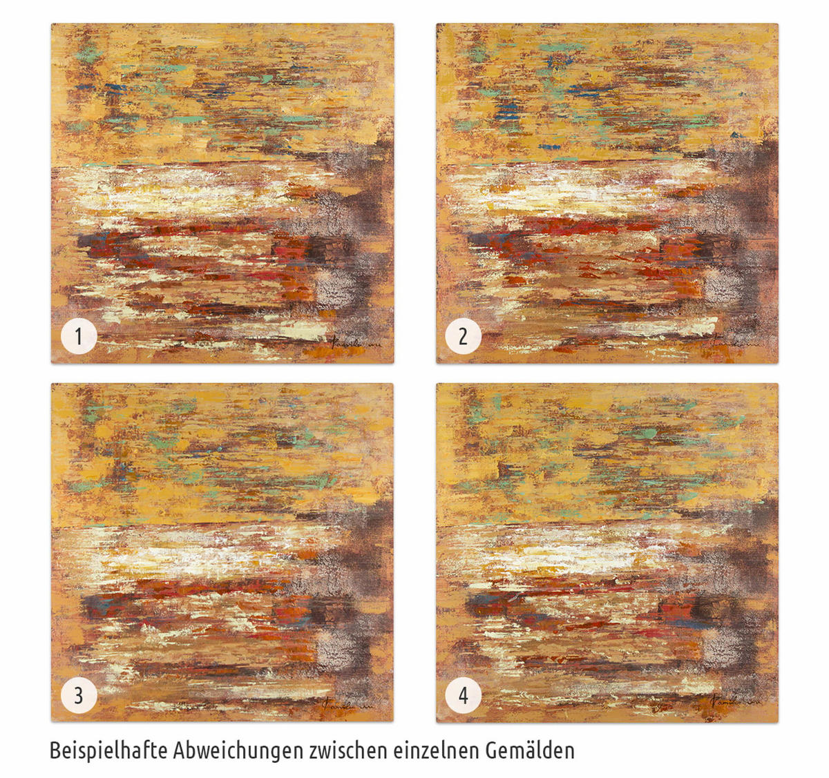 ÖLGEMÄLDE 80/80 cm - Braun, Holz/Textil (1.6/80cm) - KUNSTLOFT