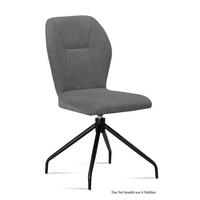 ESSZIMMERSTUHL drehbar (6er-Set) Dorene 51x92x60 Schwarz/Grau - Schwarz/Grau, Kunststoff (60/92/51cm) - 58aufmkessel
