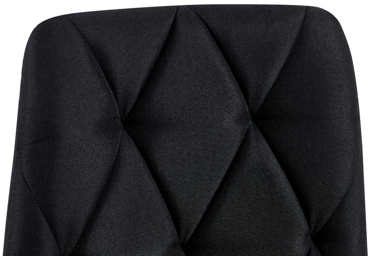 ESSZIMMERSTUHL Stoff Schwarz - Schwarz, Textil/Metall (45/85/55cm) - CLP
