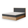 BOXBETT VARELI 160x200 cm mit Matratze und Topper - Graphitfarben - Graphitfarben, Holz (160/200cm) - MASSENO