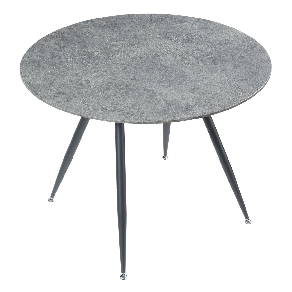 ESSTISCH Fitjar - Schwarz/Grau, Holzwerkstoff/Metall (100/100/75cm) - [en.casa]