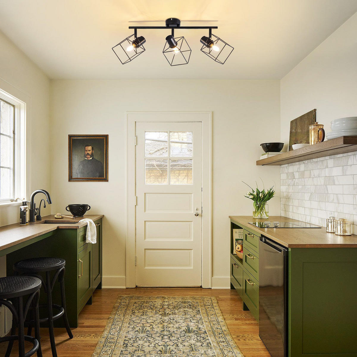 STRAHLER Fürth 3-flammig 48/10/17 cm - Schwarz, Metall (48/10/17cm) - Nettlife