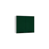 HÄNGESCHRANK W80 - Morvex - Stilvolle Wandlösung - Dunkelgrün, Holz/Metall (80/72/30cm) - ROYAL24_MARKT