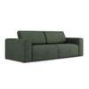 3-SITZER SOFA Strukturstoff Stoff Grün - Blau/Schwarz, Kunststoff/Textil (224/80/103cm) - Makamii