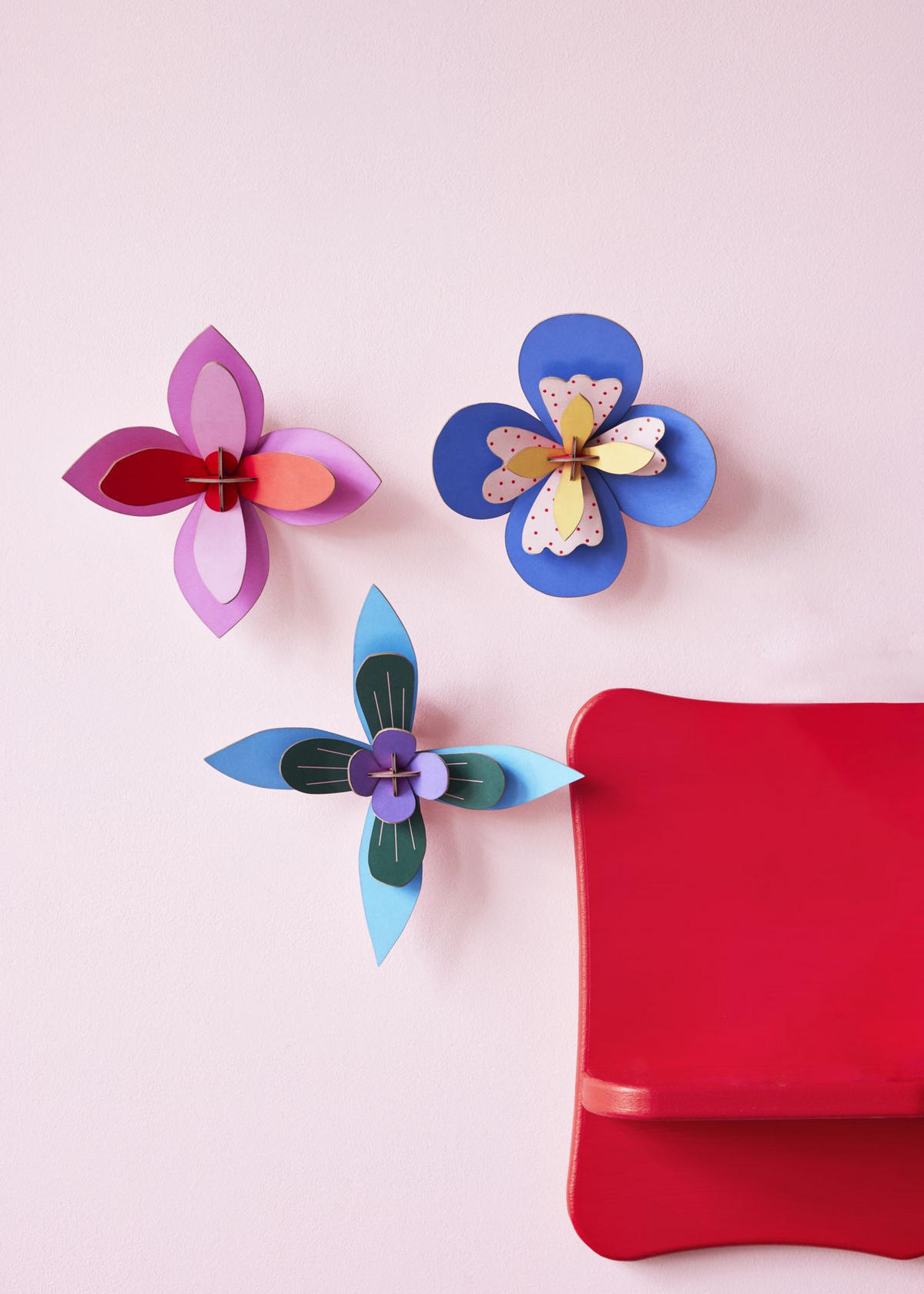 WANDDEKO Leucht Papierblume 4/19.5 cm - Multicolor, Wellpappe (4/19.5/19cm) - KUNSTLOFT