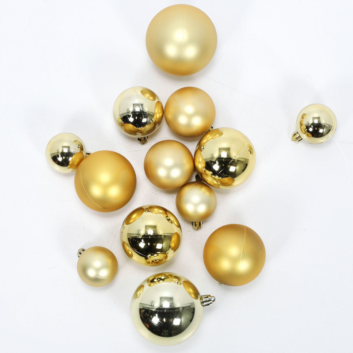 WEIHNACHTSKUGELN verschiedene Größen 60er-Set - Goldfarben, Kunststoff (19/31.5/19cm) - Home Styling Collection