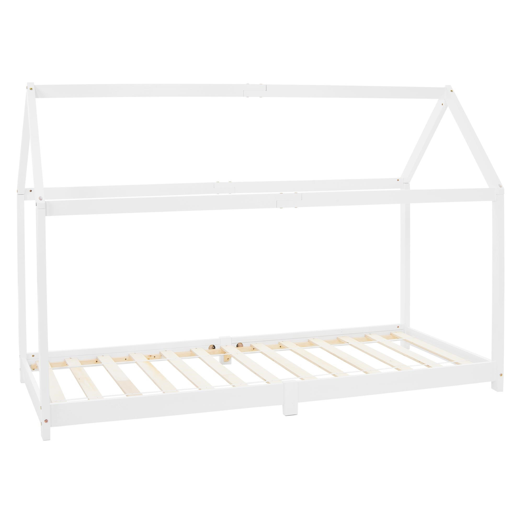 KINDERBETT mit Dach 90x200 cm Weiß - Weiß, Holz (90/200cm) - ML-DESIGN