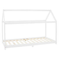 KINDERBETT mit Dach 90x200 cm Weiß - Weiß, Holz (90/200cm) - ML-DESIGN