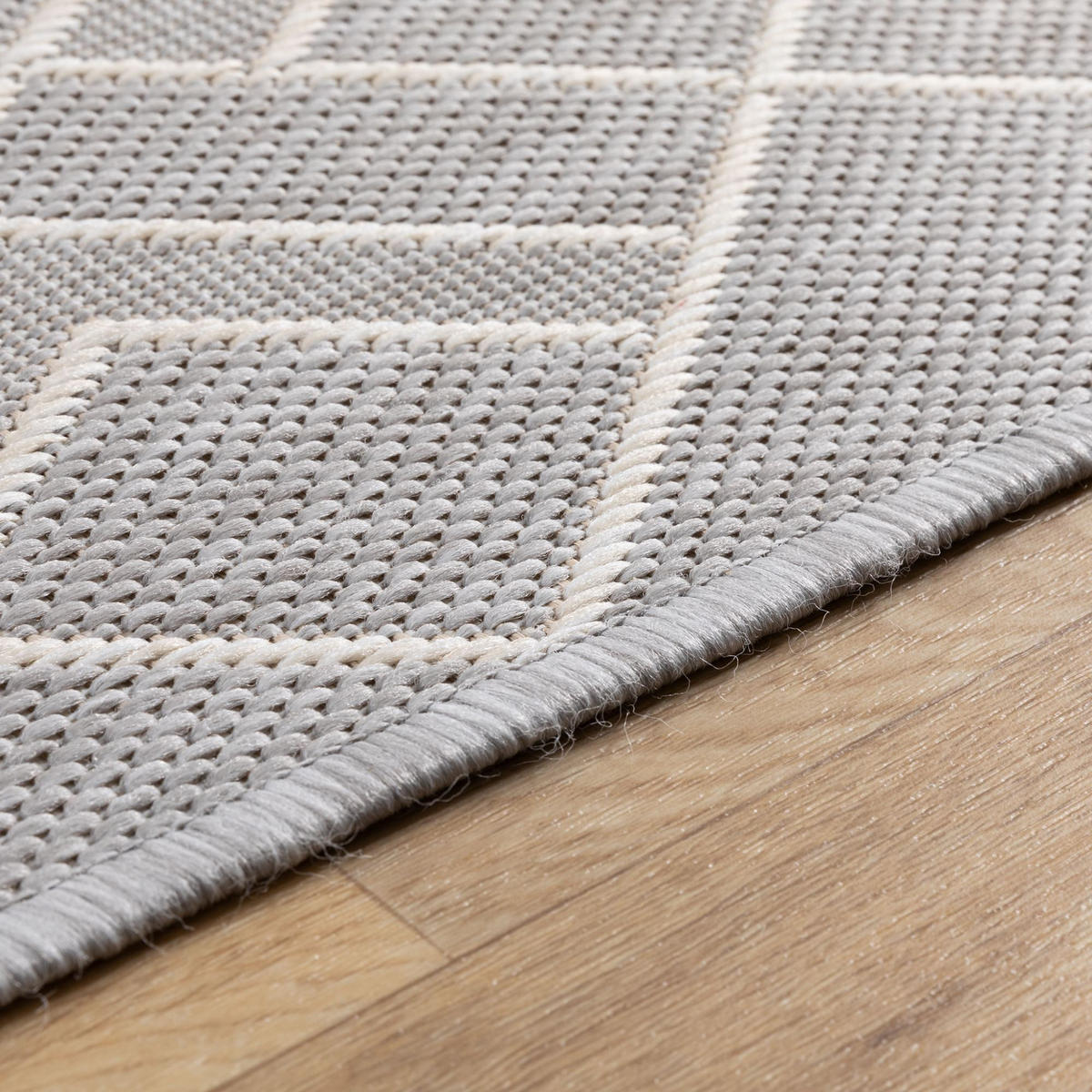 OUTDOORTEPPICH 80/150 cm Bergen Raute - Grau, Textil (80/150cm) - Steffensmeier