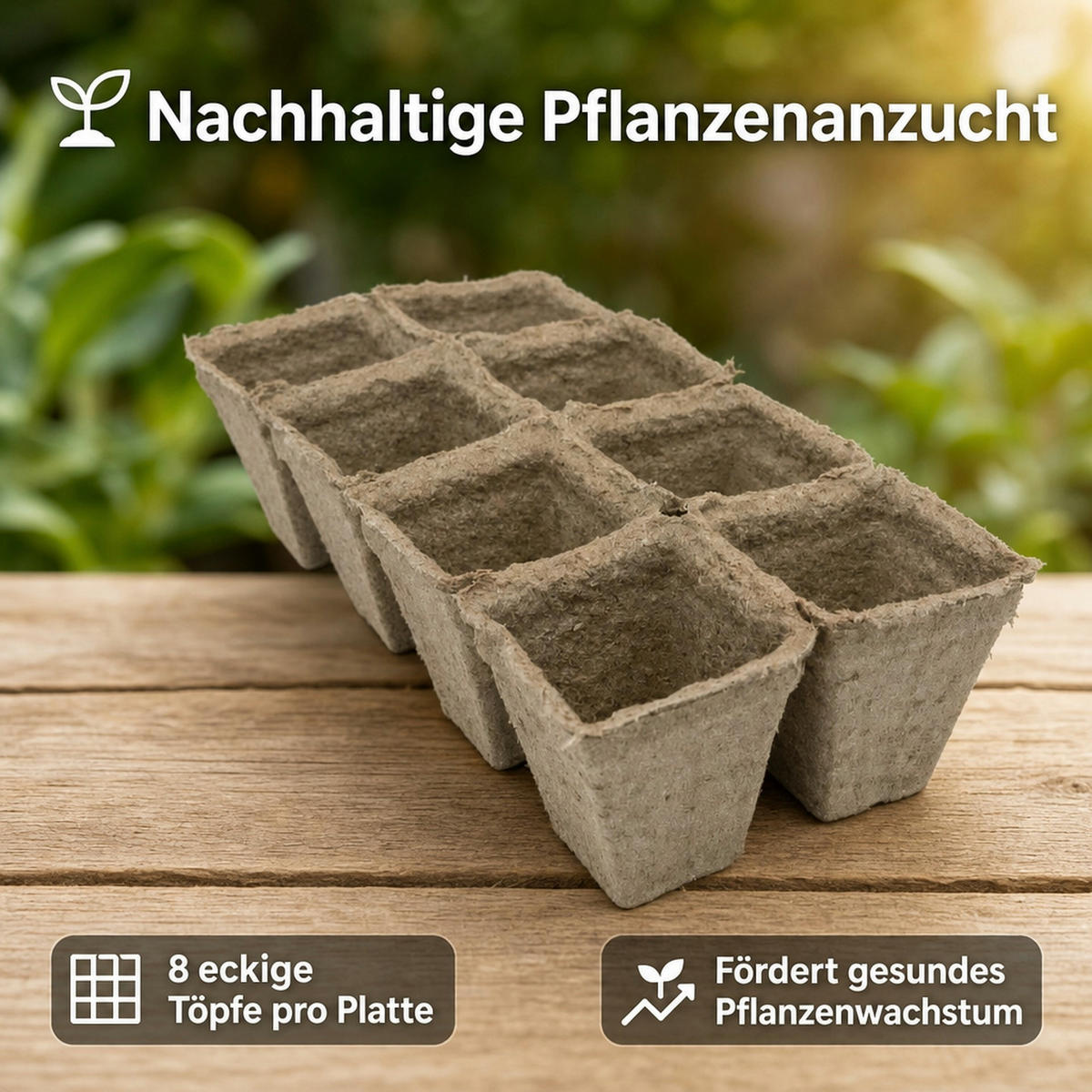 ANZUCHTPLATTEN - Braun, Naturmaterialien (15cm) - KLASEBO