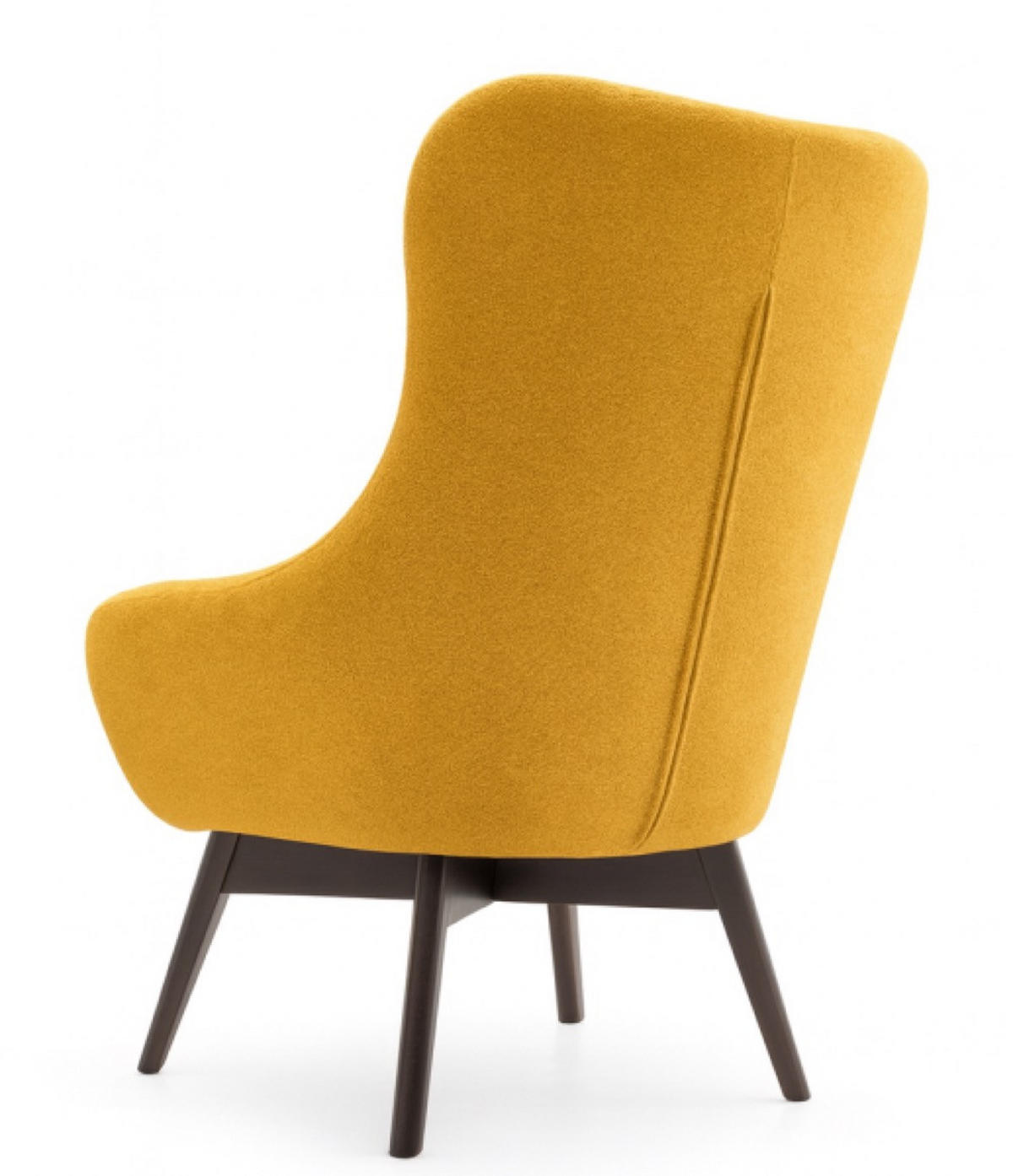 SESSEL Muskatgelb LISA CARO Auf Holzbeinen Gepolstert - Gelb, Textil (88/108/88cm) - Sepro Meble