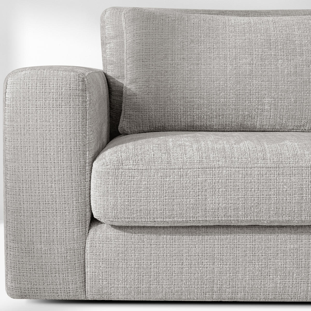 ECKSOFA XL rechts VERUS - Hellgrau, Holz/Holzwerkstoff (377/328cm) - KONSIMO®