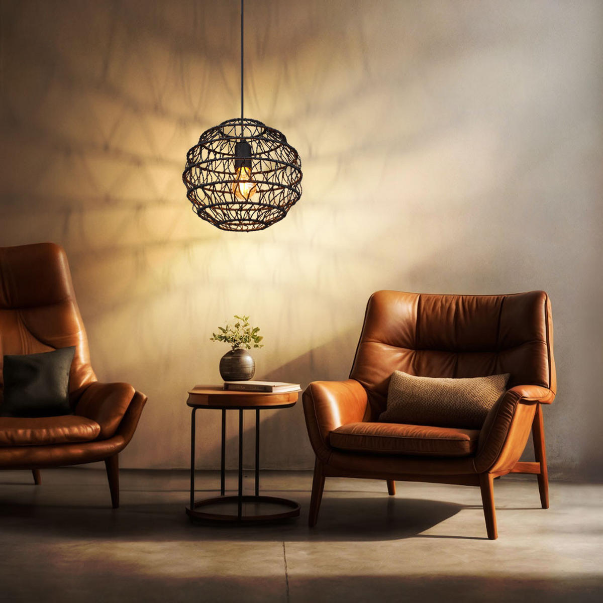 LED HÄNGELEUCHTE Metall Schwarz - Schwarz, Metall (29/29/120cm) - Globo Lighting