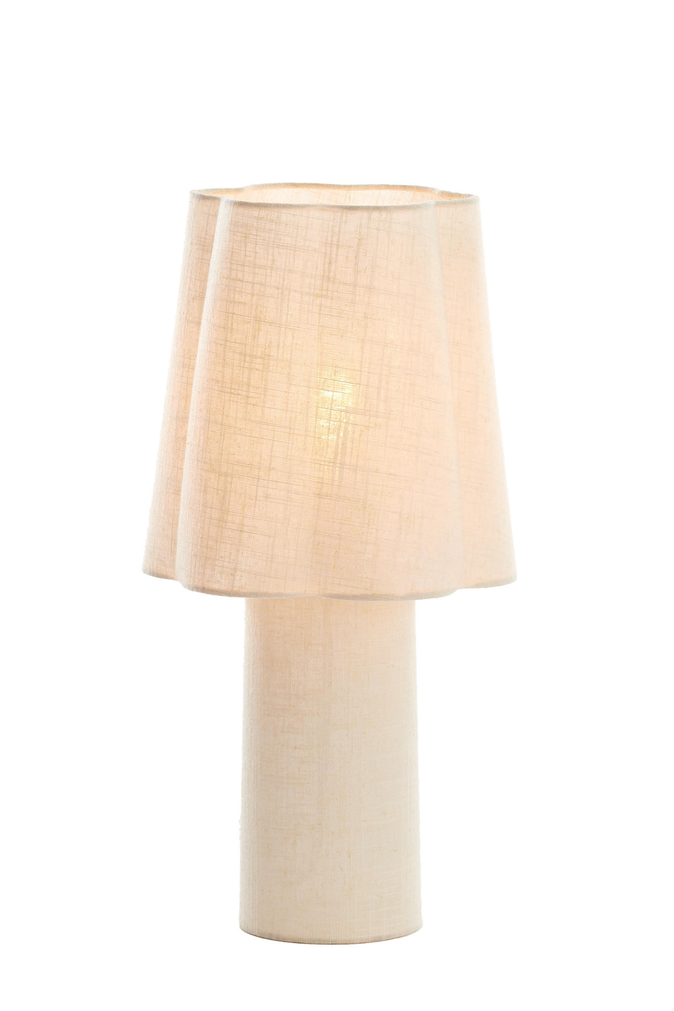 TISCHLAMPE Musaby Braun Ø25/50 cm - Braun, Textil (25/25/48.5cm) - Light & Living