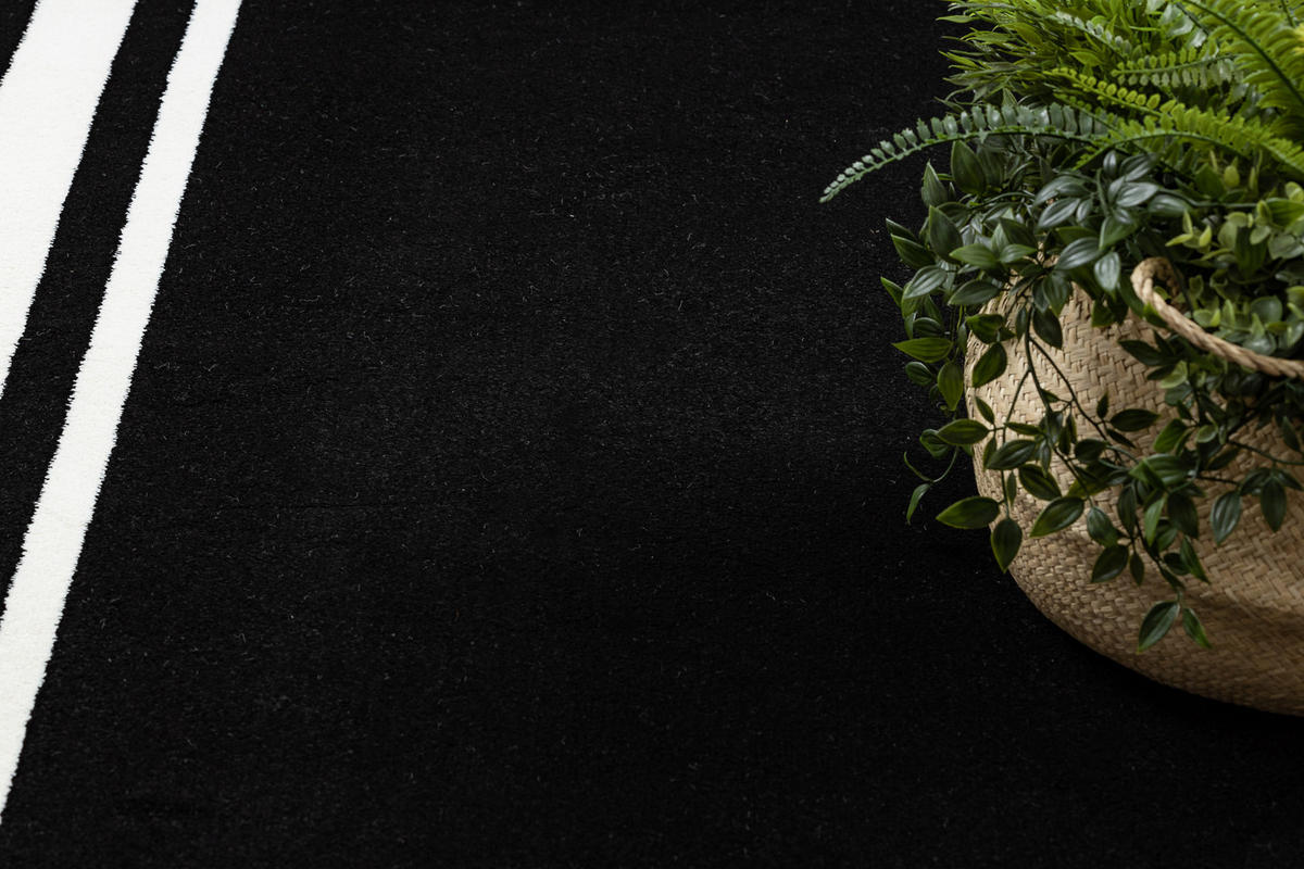 TEPPICH Hampton 160/220 cm - Schwarz, Textil (160/220cm) - rugsX