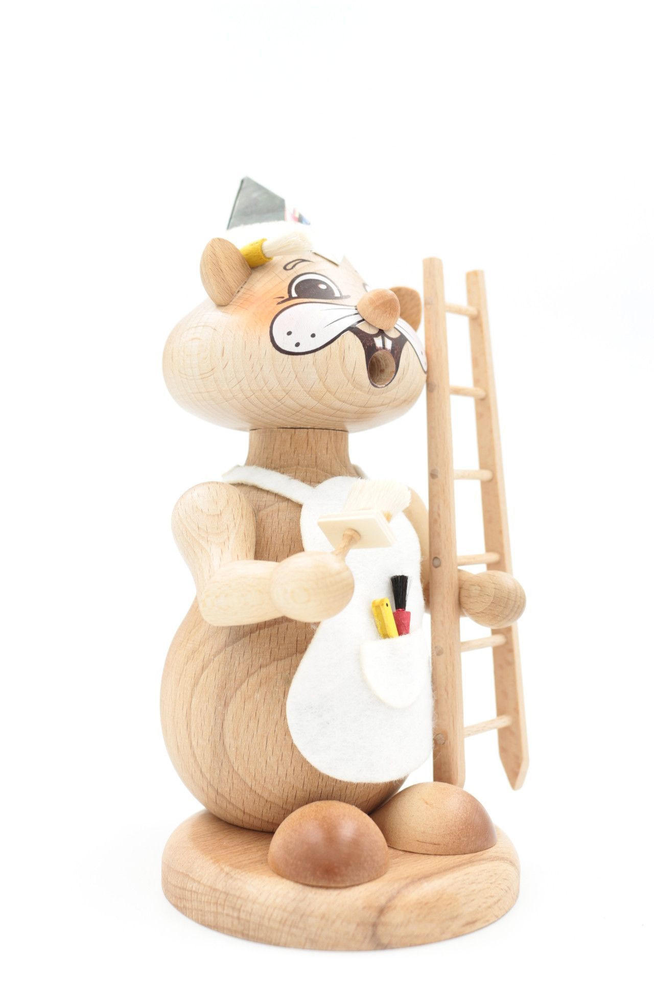 RAUCHFIGUR Hamster Maler 18 cm - Multicolor, Holz (12/18/0.1cm)