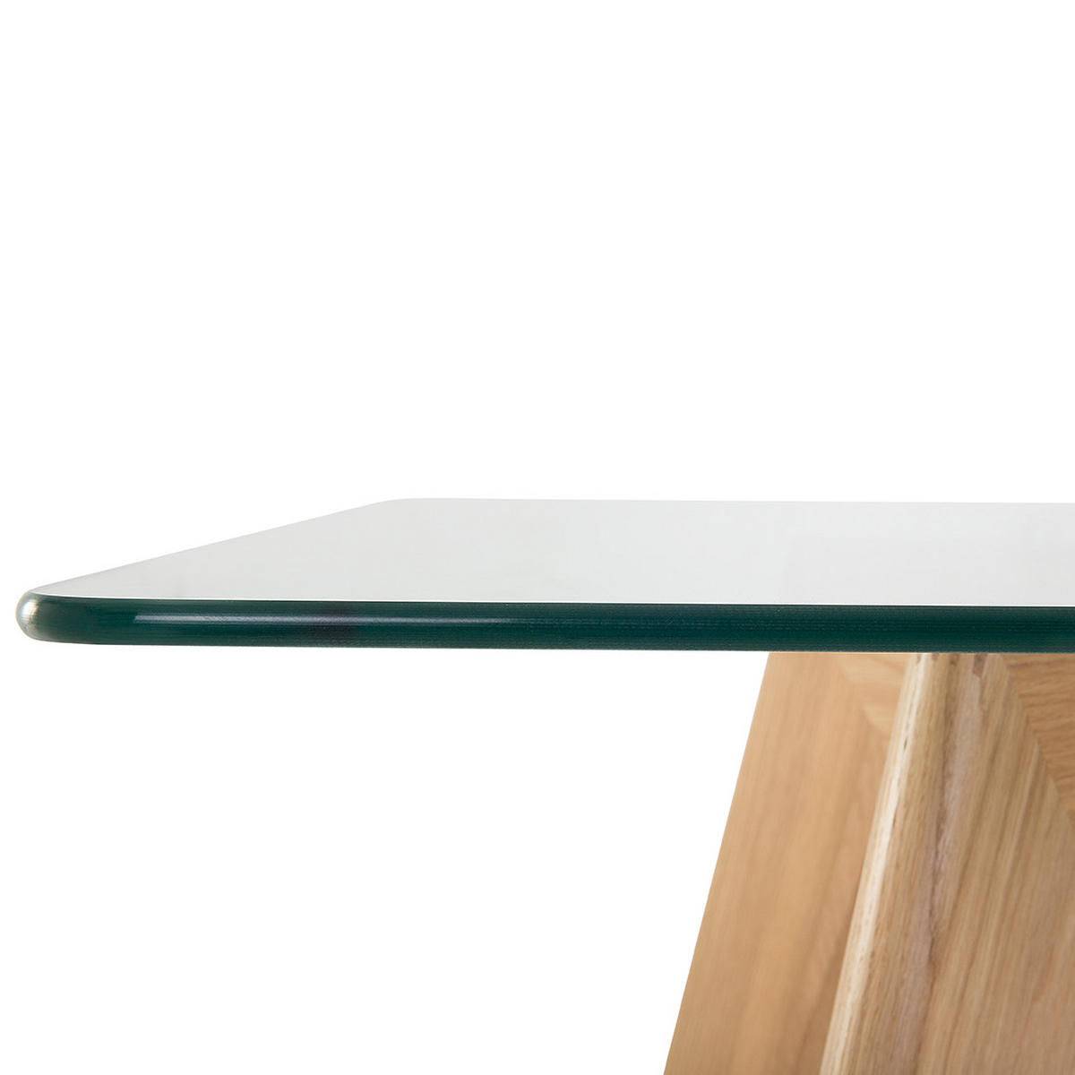 ESSTISCH Glas 180/90 cm Hudson - Hellbraun/Transparent, Glas (90/180/75cm) - Beliani