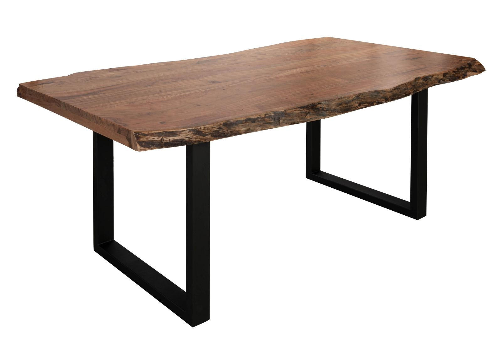 BAUMTISCH Akazie 160x90x77 natur lackiert / U-Beine anthrazit matt FREEFORM 5 - Naturfarben, Holz (160/90/77cm) - Massivmoebel24